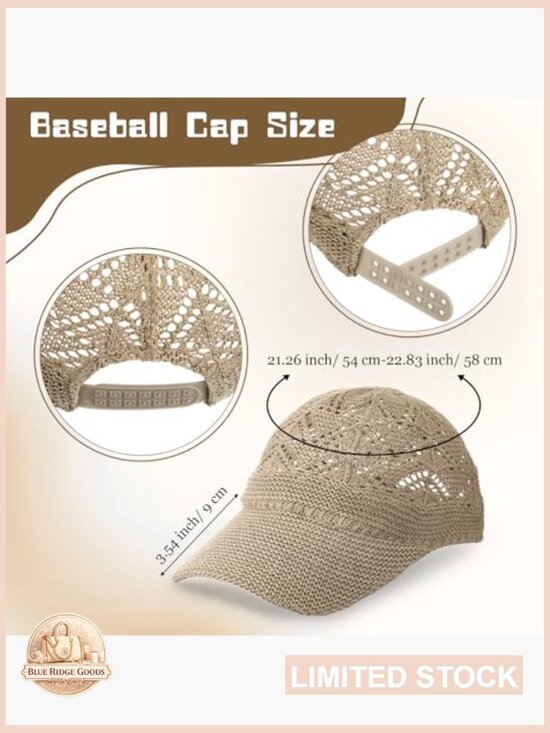 Knit Mesh Trucker Baseball Caps Adjustable Breathable Outdoor Ballcap 2 Pack main image 5